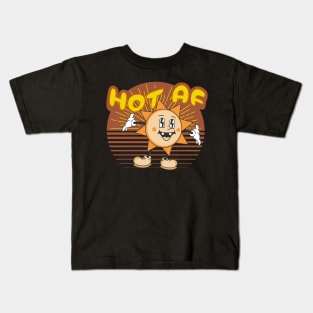 Hot AF Vintage Cartoon Sun Kids T-Shirt